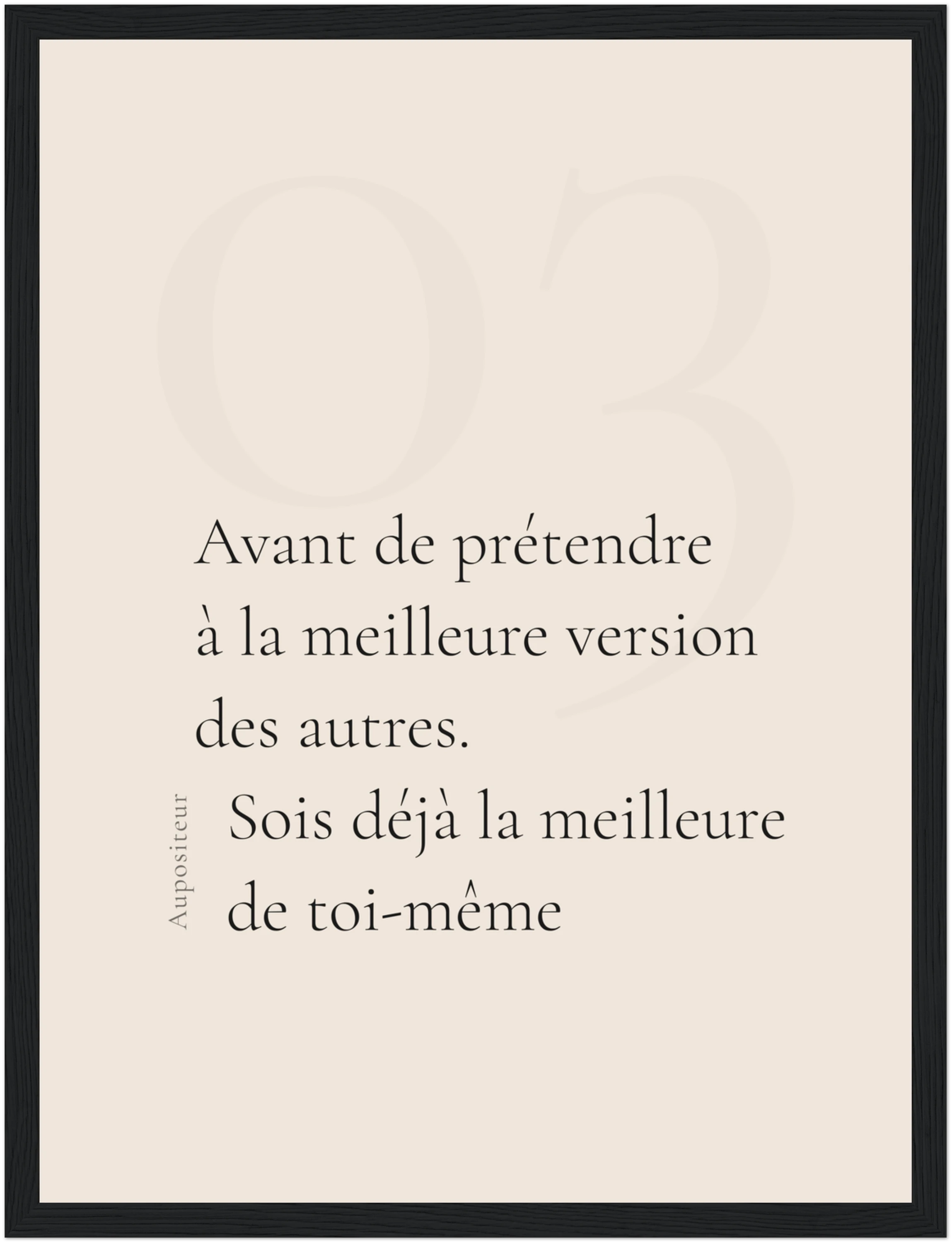 Affiche Prétendre, cadre noir